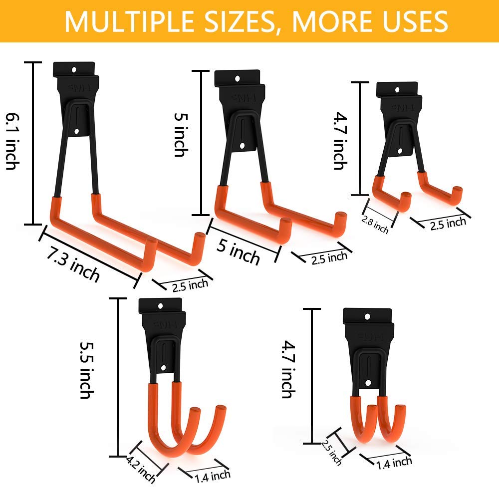 Intpro Slatwall Hooks Slatwall Accessories Utility Hooks Garage Storage Tool Organizer Large Heavy Duty Garage Panels Hooks for Ladders Bulk Items Intpro
