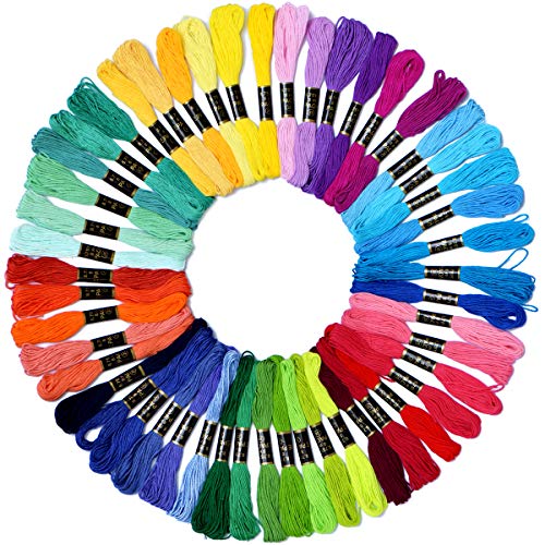 Embroidery Floss Rainbow Color 50 Skeins Per Pack Cross Stitch Threads Friendship Bracelets Floss Crafts Floss LE PAON