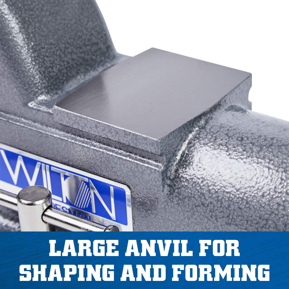 Wilton 1765 Tradesman Bench Vise, 6-1/2" Jaw Width, 6" Max Jaw Opening, 4" Throat Depth (28807) Wilton
