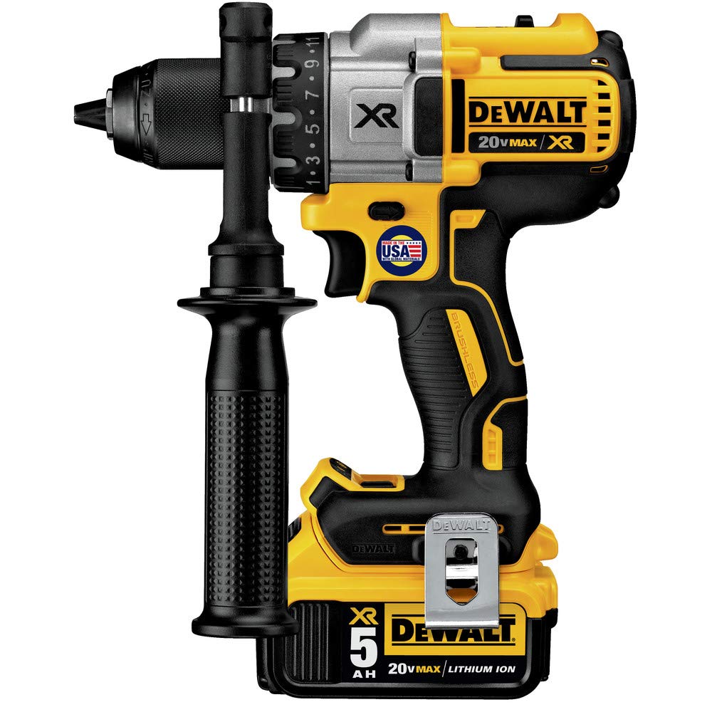 DEWALT 20V MAX XR Brushless Drill/Driver 3-Speed, Premium 5.0Ah Kit, Cordless (DCD991P2) DEWALT