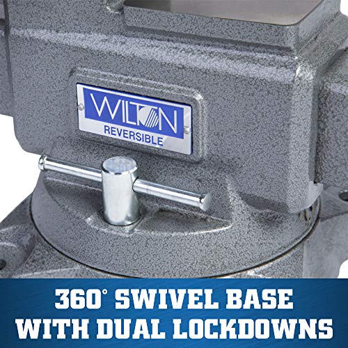 Wilton Reversible Bench Vise, 6-1/2" Jaw Width, 7-1/4" & 12-3/4" Jaw Opening, 4" Throat (Model 4650R) Wilton