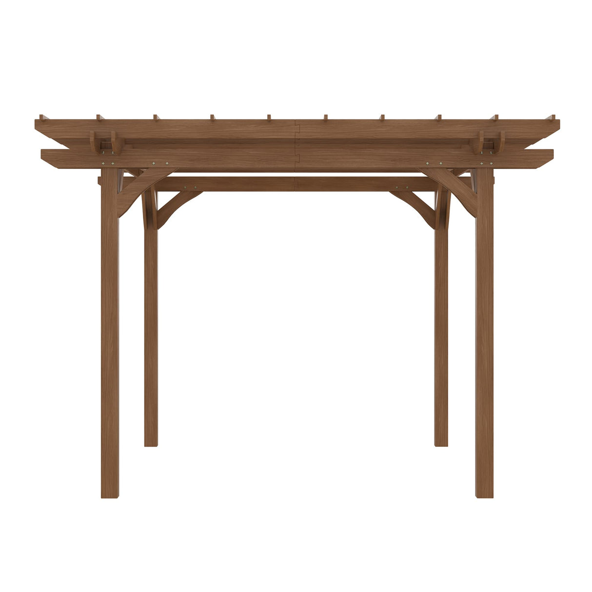 Outsunny 12' x 10' Outdoor Pergola, Wood Grape Gazebo for Climbing Plant Support, Garden, Patio, Backyard, Deck, Brown Outsunny