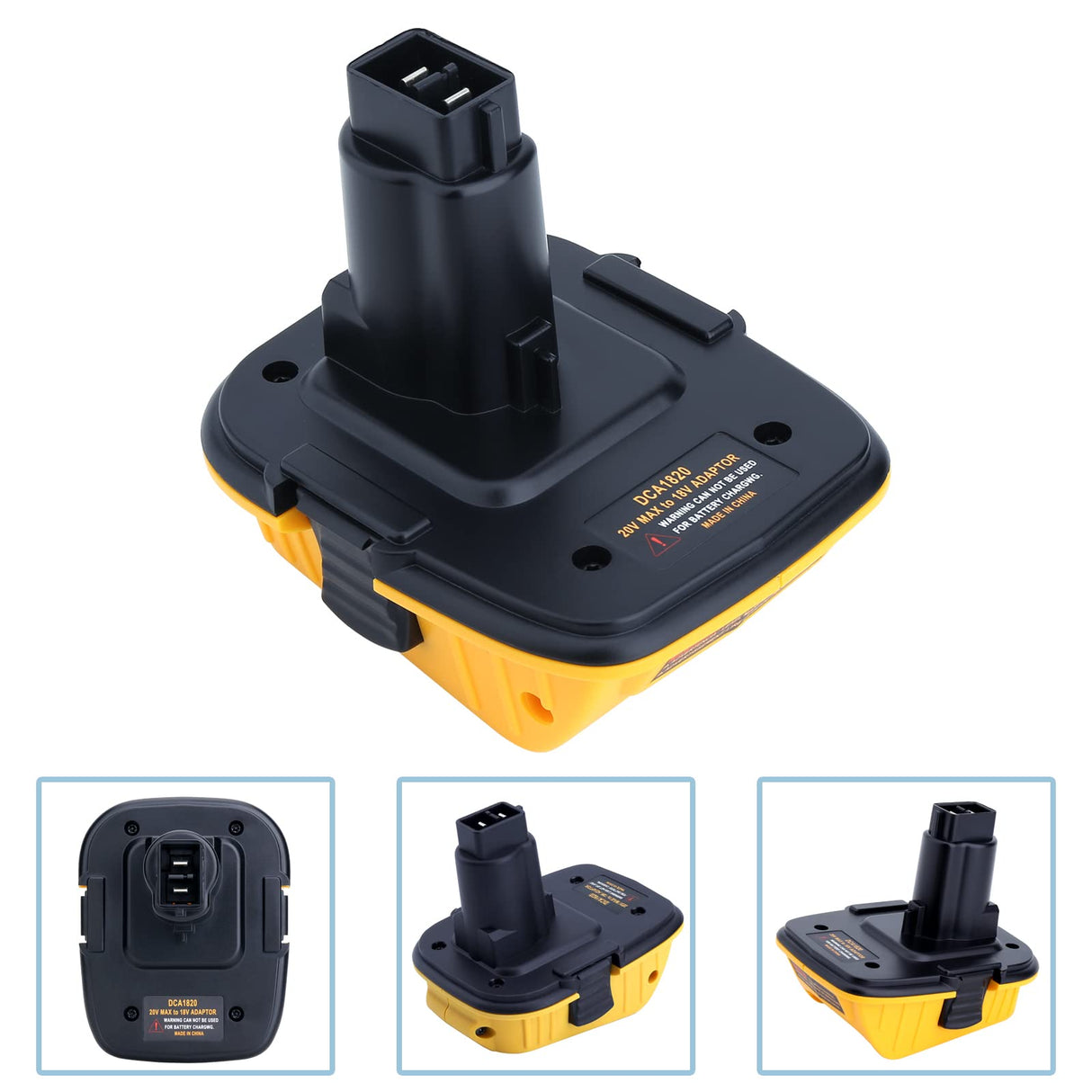 DCA1820 Adapter Compatible with Dewalt 18V Battery Tools, Compatible with Dewalt 20V Max Lithium Battery DCB203 DCB204 to 18V XRP NiCad NiMh WoodArtSupply