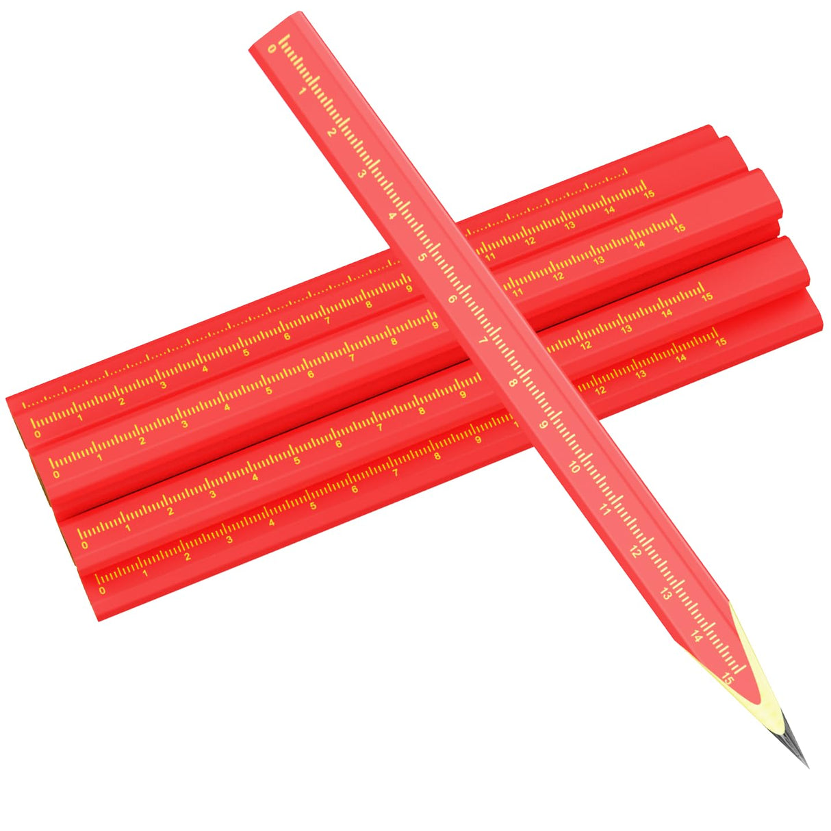 KR. LIF 8 PCS Carpenter Pencils Construction Pencil, Carpenter Marking Pencil for Woodworking Concrete Scriber Marking Tool KR. LIF
