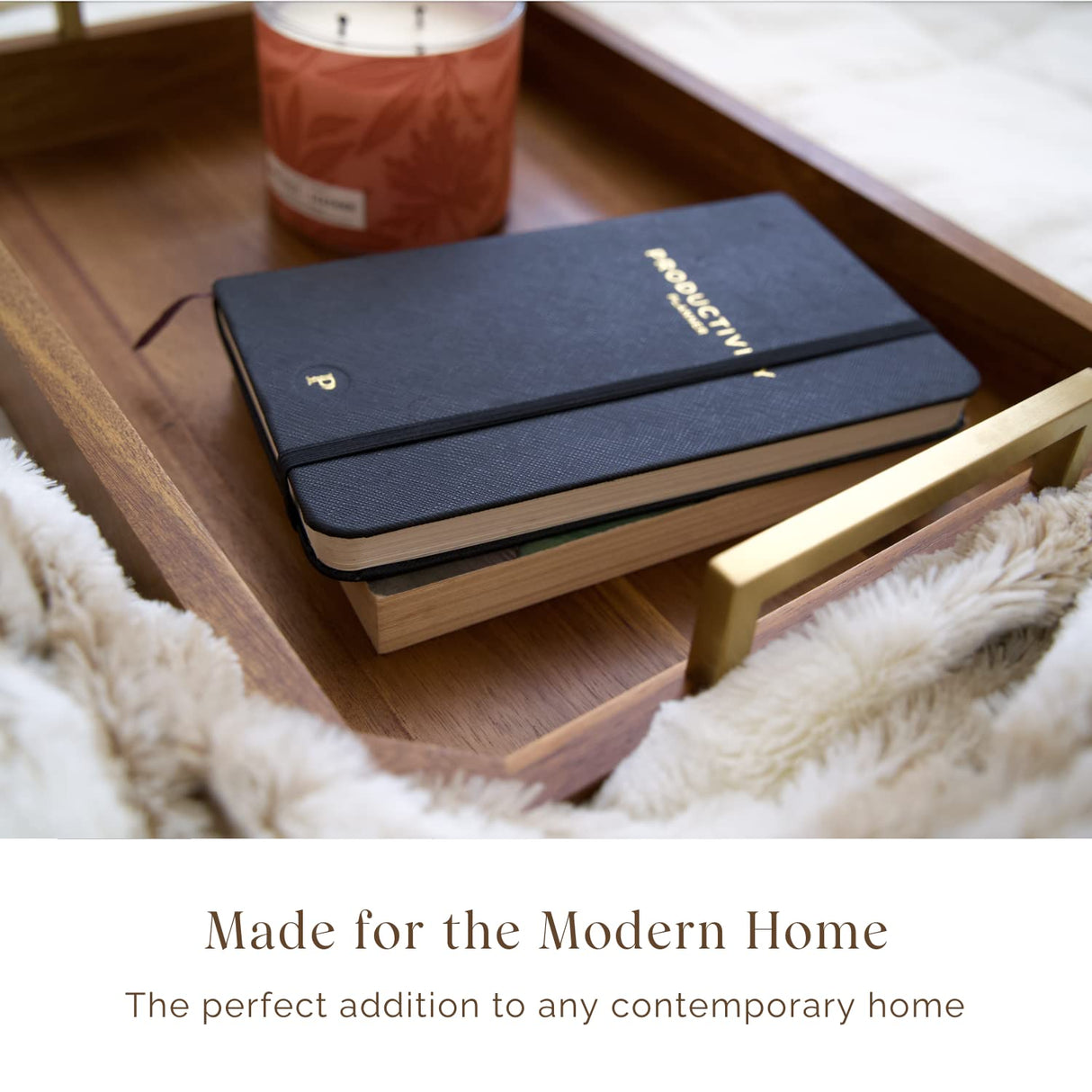 Fine Nest Home Decorative Acacia Wood Ottoman Tray - Coffee Table Tray - Breakfast, Party, Drinks, Snack, Liquor Serving Platter - Farmhouse to Fine Nest Home