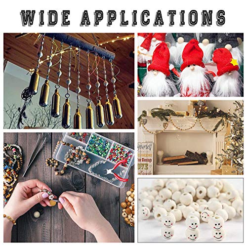 PandaHall 5000pcs 4~5mm Small Unfinished Wood Beads, Natural Wooden Beads Round Spacer Beads Smooth Beads for Bracelet Necklace Jewelry and Crafts PH PandaHall