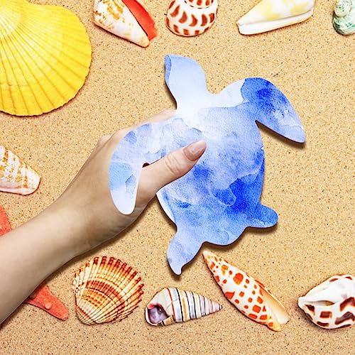 BENECREAT 3Pcs Sea Turtle Wooden Cutouts, 10.8x9.7inch Unfinished Wooden Tortoise Cutouts, Wooden Pieces for DIY Summer Beach Decor, Wooden Signs and BENECREAT
