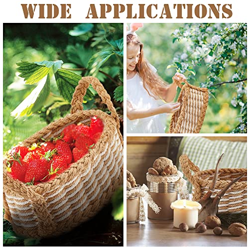 FREEBLOSS 2 Set DIY Woven Basket Kit Macrame Cord Basket Weaving Kit Basket Making Supplies, Suitable for Arts and Crafts Projects and Easter Basket FREEBLOSS