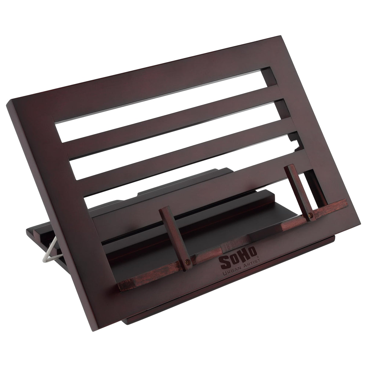 SoHo Urban Artist Tabletop Desk Easel for Painting - Mahogany Finish, Stylish Display Stand with Bookrest Soho Urban Artist