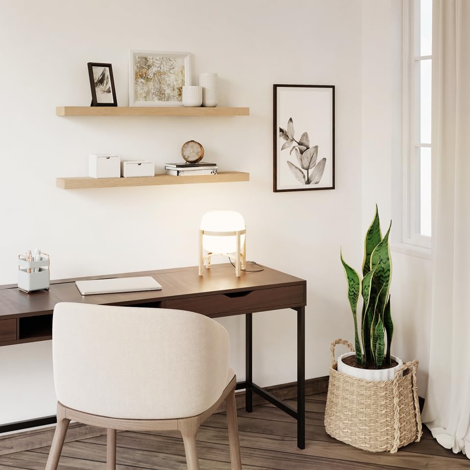 Rustic Floating Wall Shelves Set of 2 by Imperative Décor - Versatile Wooden Display for Home and Office Imperative Décor