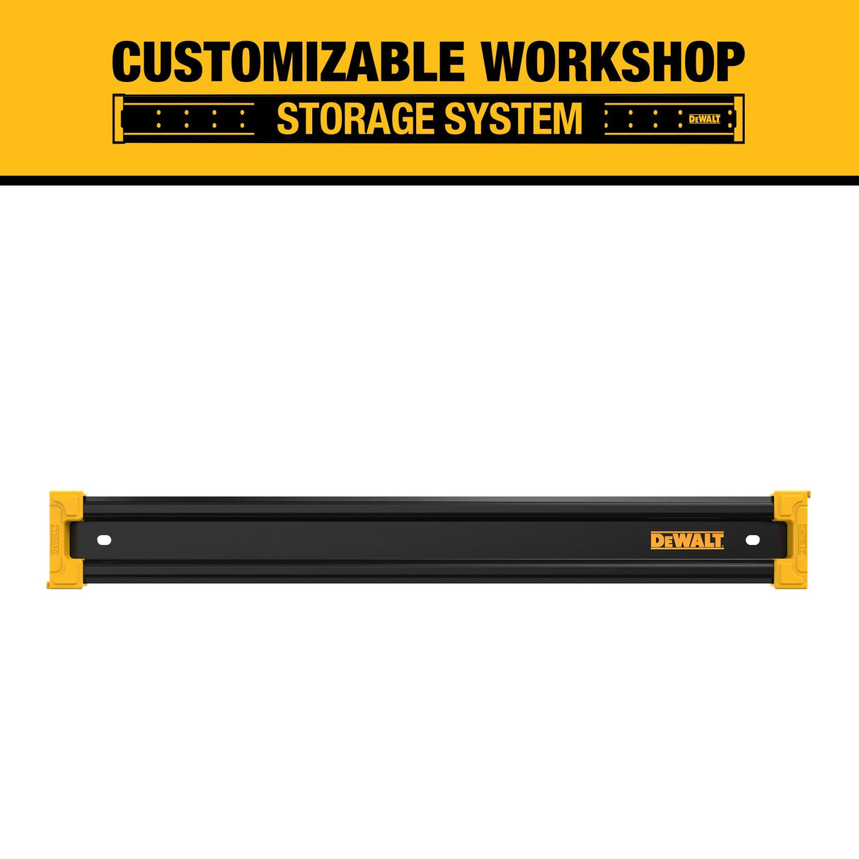 DEWALT Tool Organizer, Mount on Workbench, 20 Inch, Compact Metal Rail, DEWALT Workshop Storage System Compatible (DWST82827) DEWALT