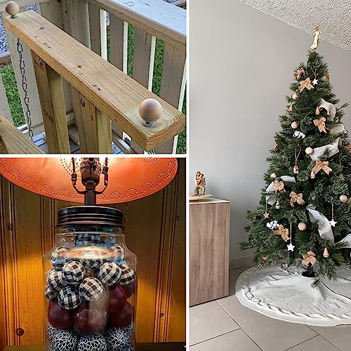 25 Pack 2 Inch Unfinished Wooden Balls, Wooden Round Ball, Wood Spheres for Crafts and DIY Projects and Decorations,by GNIEMCKIN GNIEMCKIN