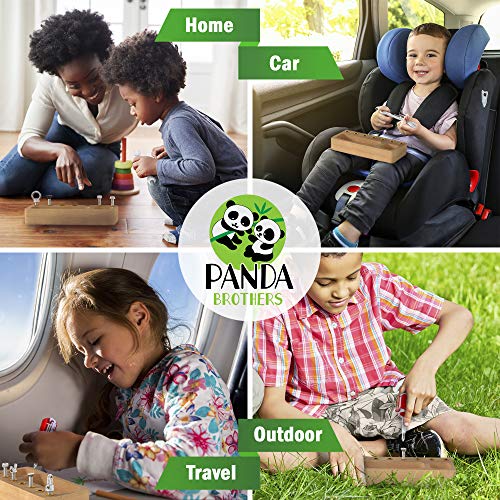 Panda Brothers Montessori Screwdriver Board Set - Wooden Montessori Toys for 4 Year Old Kids and Toddlers, Learning Sensory Bin Toys Preschool Panda Brothers