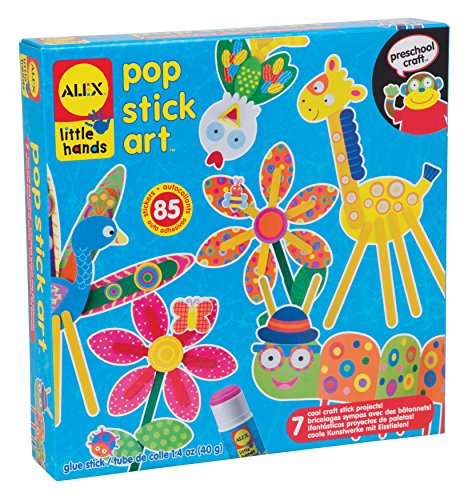 ALEX Toys Little Hands Pop Stick Art Craft Kit, Create Cute Animal and Flower Puppets, Allows Children to be Creative and Use their Imagination, For ALEX Toys