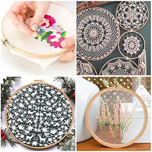 2 Pack 4'' Embroidery Hoop, Guofa Beech Wood Cross Stitch Hoops, Hanging Embroidery Frame Hoop for Decoration guofa