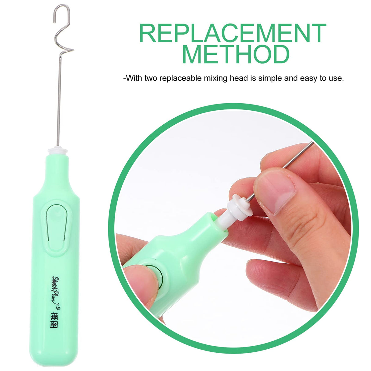 EXCEART 1 Set Electric Pigment Stirrer Mixer, Electric Pigment Ink Mixer, Electric Gouache Paints Mixer Color Stirrer Hand- held Electric Mixer for EXCEART