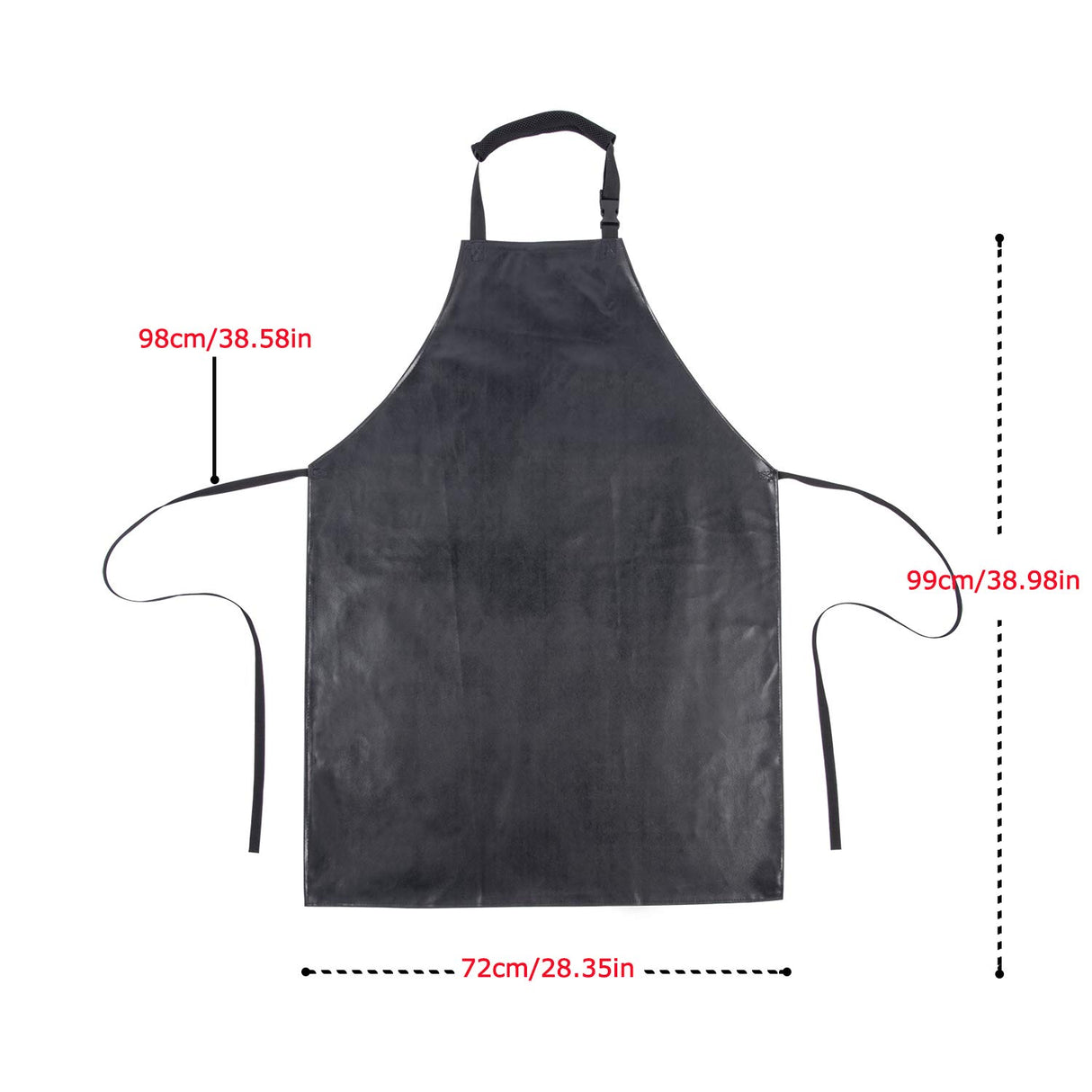 Homsolver Heavy Duty Vinyl Waterproof Apron for Unisex Adult, Ultra Lightweight, Industrial Apron, Black Homsolver