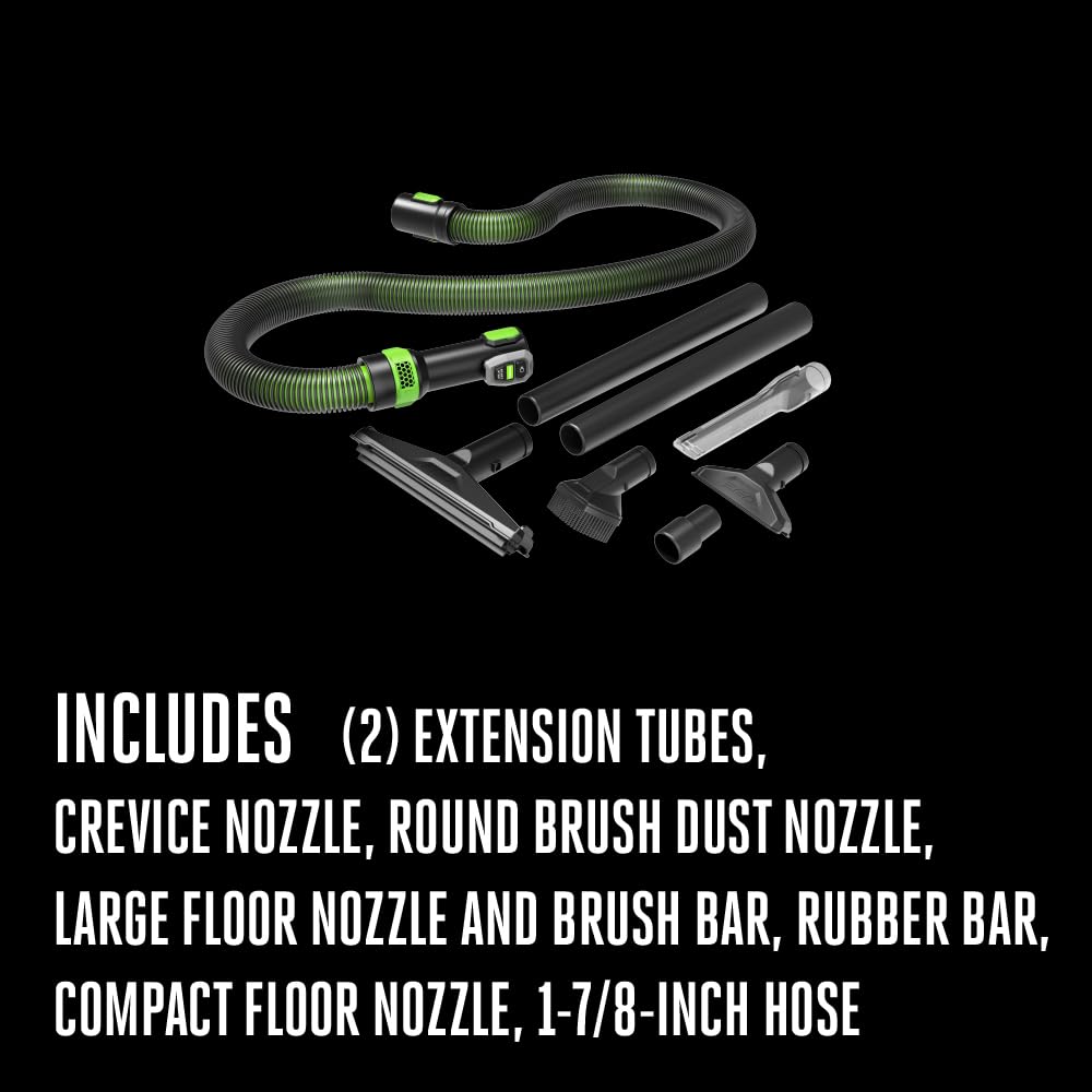 EGO WDV0900 9 Gallon 110 CFM 56-Volt Lithium-ion Cordless Wet/Dry Vacuum with Multiple Power Mode and Remote Control Included, Battery and Charger EGO Power+