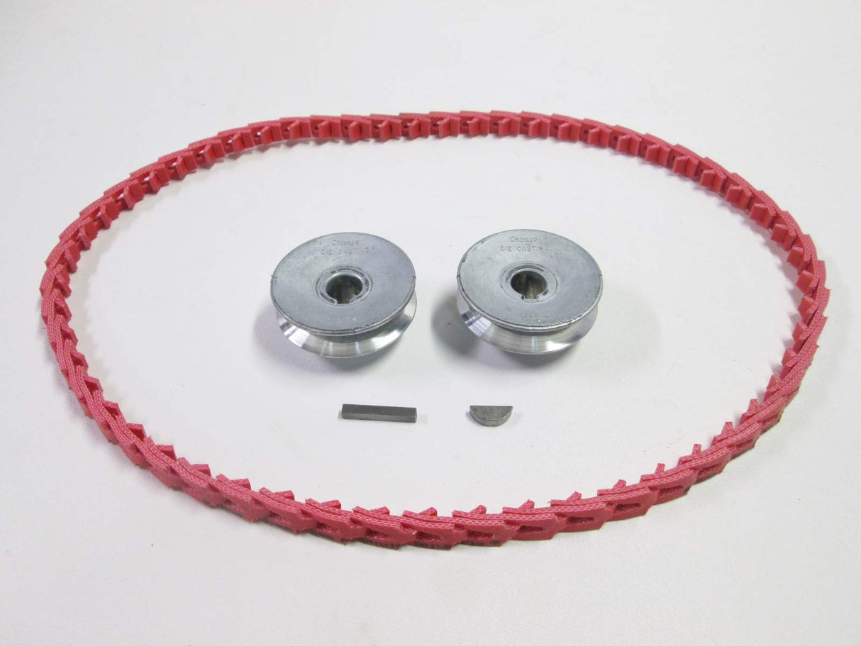Craftsman Table Saw Belt & Pulley Kit with 2 1/2" Pulleys, Keys, & Fenner PowerTwist Or1More