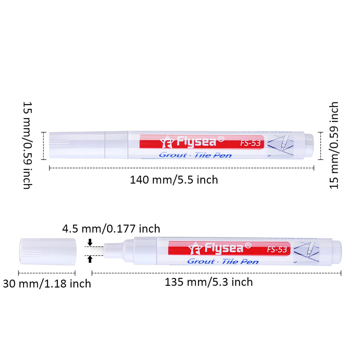 12 Pieces Grout Tile Pen Grout Restorer Pen Renew Repair Marker for Tile Wall Floor (White) Outus