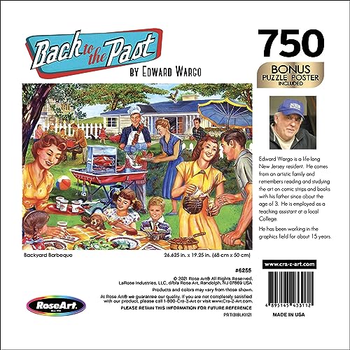 Cra-Z-Art - RoseArt - Back to The Past - Backyard BBQ - 750 Piece Jigsaw Puzzle Cra-Z-Art