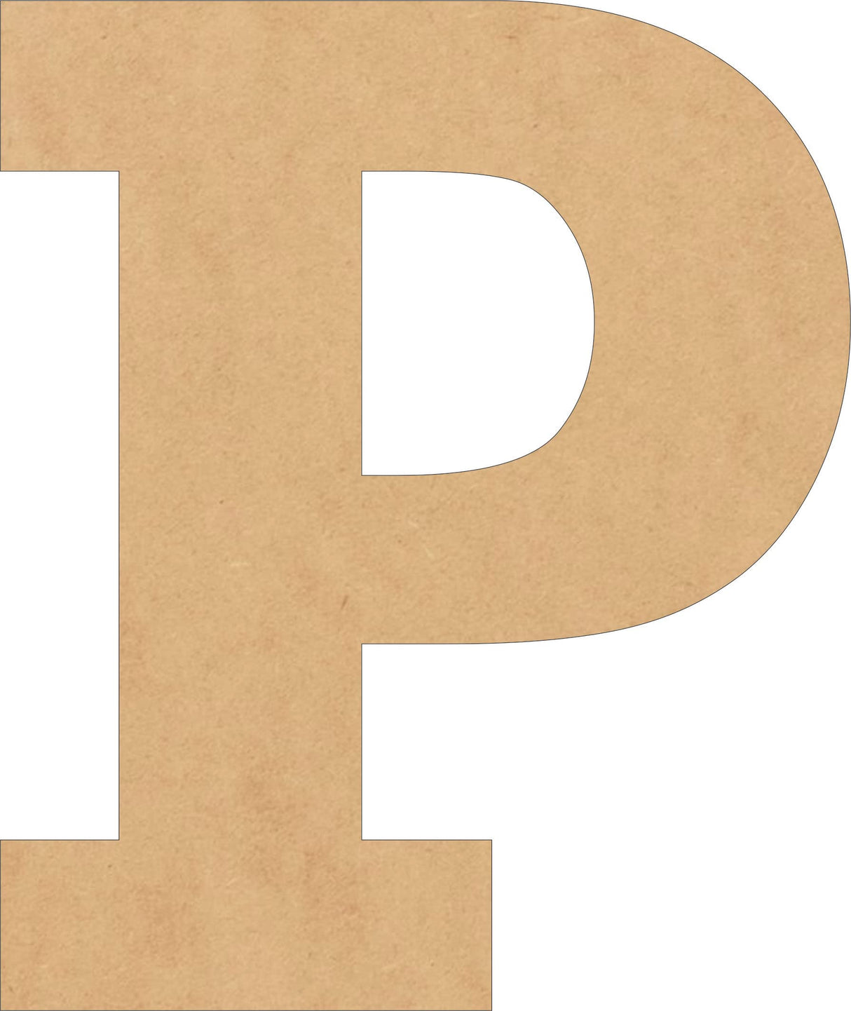 6 Inch Wooden Block Letter for Kids, Unfinished P Nursery Decor Wood Alphabet, Paintable MDF Craft, Rockwell Font NEXTCraft