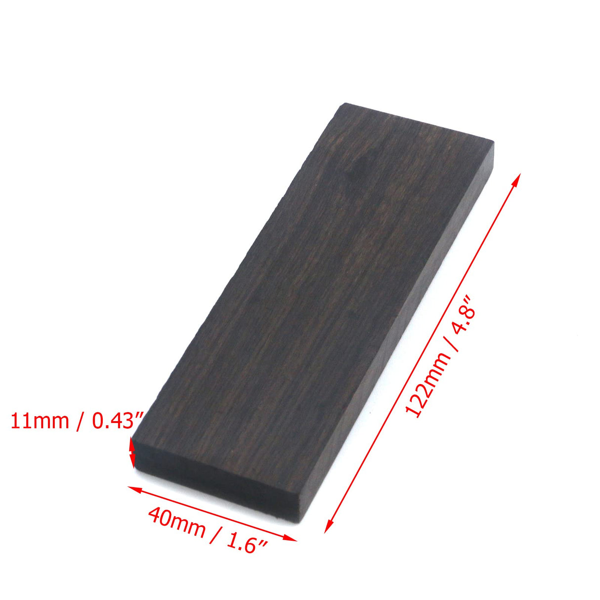 Coshar 2 Pieces Black Ebony Wood Timber Black Ebony Blank Lumber Handle Plate Material for DIY Music Instrument Tools Coshar