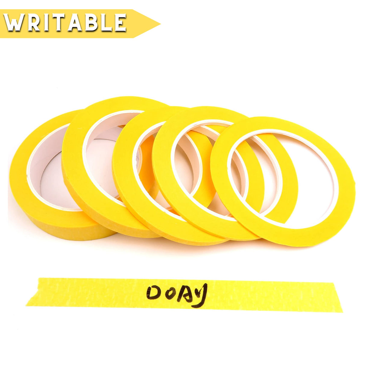 DOAY 5 Rolls Pinstripe Tape - Masking Tape 1/16", 1/8", 1/4", 1/2", 3/4" - Thin Painters Masking Automotive Tape for DIY, Car, Auto, Paint, Art, DOAY