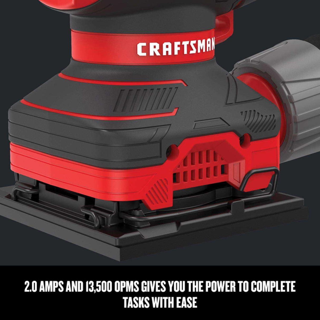 CRAFTSMAN Electric Sander, 1/4 inch Sheet, 13,500 OPM, 2 Amp, Corded (CMEW230) Craftsman