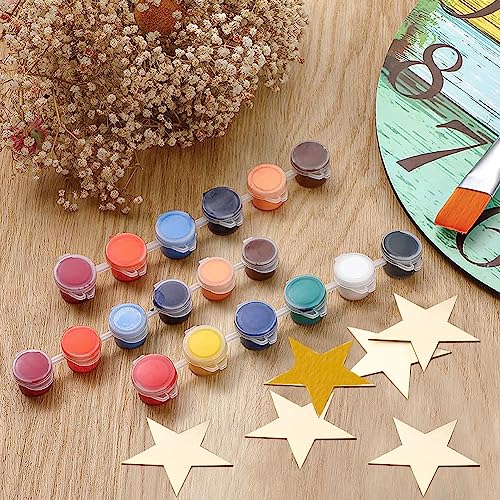 ZQYYQZ 100 Pieces 2 Inch Wooden Stars Shape Unfinished Wood Stars Pieces, Blank Wooden Star Cutouts for Christmas Crafts and Party Ornaments ZQYYQZ