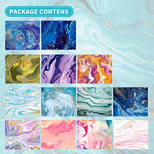 12pcs Infusible Transfer Ink Sheets, 12 x 10 Inch Marble Printable Sublimation Paper Infusable Heat Transfer Vinyl for Mug Press T-Shirts Bags HooAMI