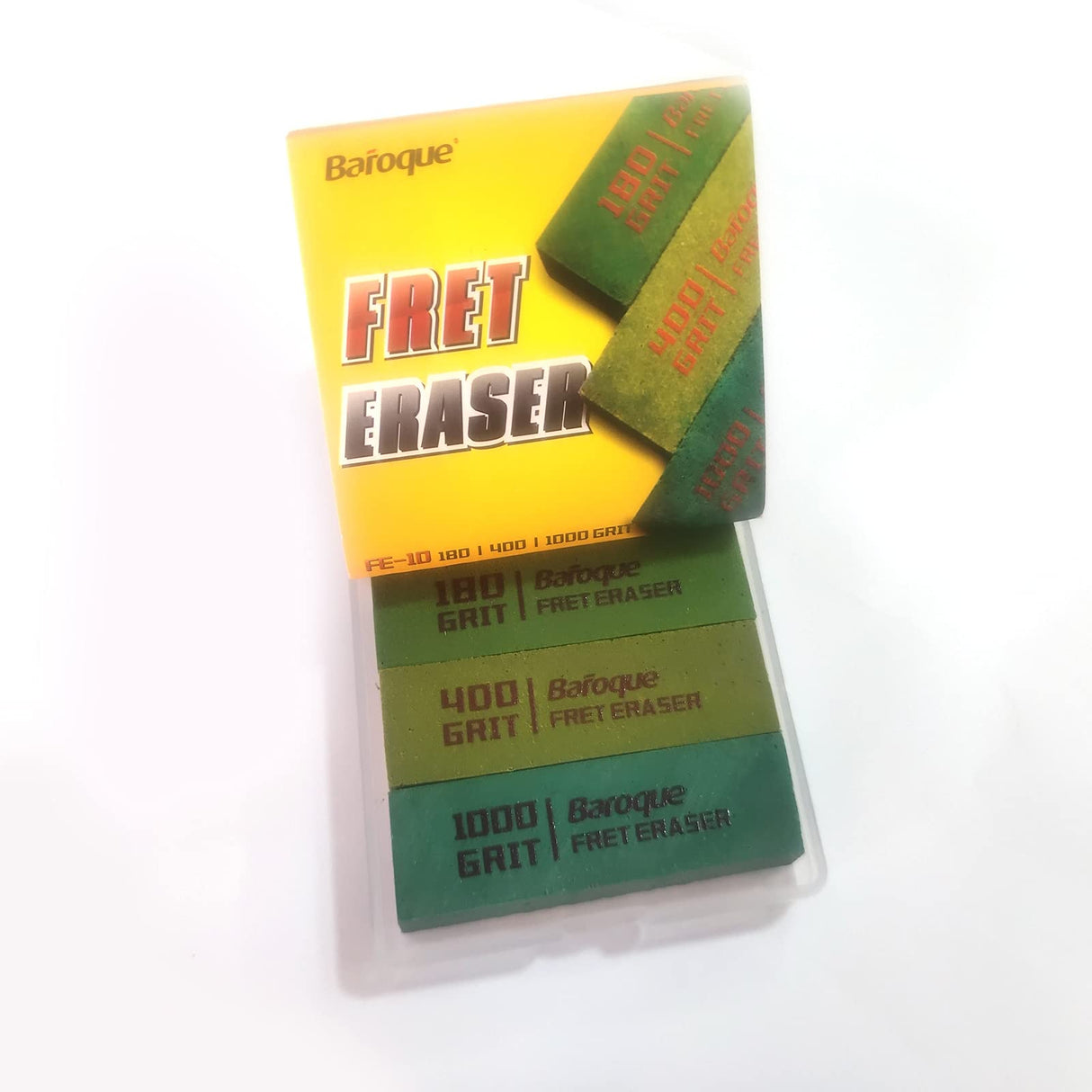 Baroque Guitar Fret Polishing Erasers Abraisive Rubber blocks Set of 3pcs Guitar Maintain Luthier Tool Kits Size on 180/400/1000 Grit Baroque