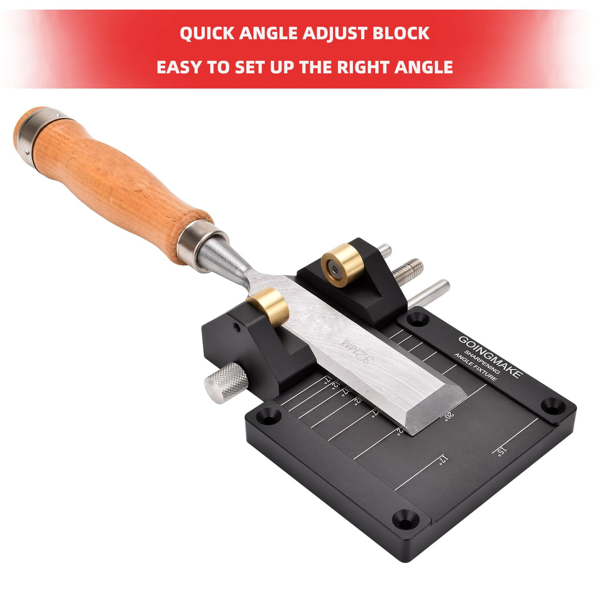 GOINGMAKE Honing Guide System Chisel Sharpening Kit for Woodworking Chisels and Planes 5/32" to 3" Chisel Sharpener Sharpening Holder Guide goingmake