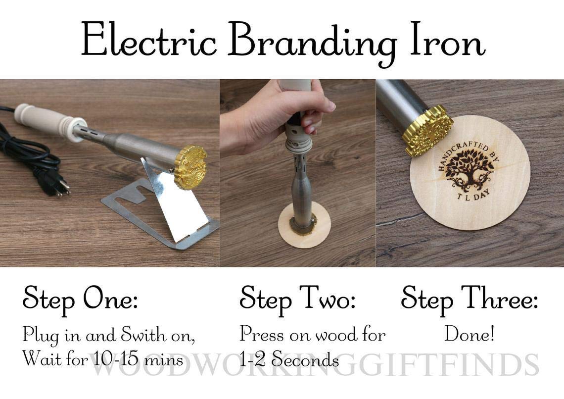 Custom Electric Branding Iron with Personalised Stamp for Wood and Leather N-K