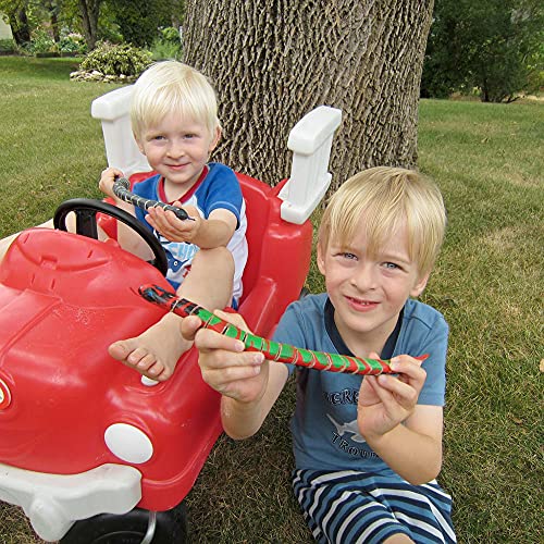 Natural Unfinished Wooden Wiggly Snakes - 12” Flexible Timber Snake - Blank Canvas - Great for Arts and Crafts - Themed Birthday Party Supplies, M MUGIT