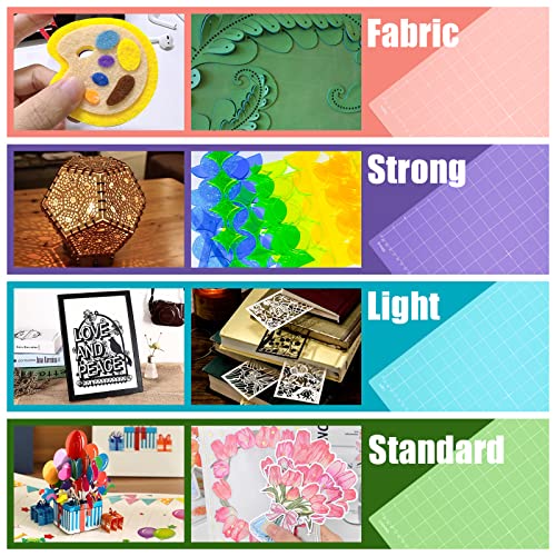 Lzerking Cutting Mat for Cricut 4 Pack Accessories and Supplies Variety Replacement Standard Light Strong Frabic Cut Pads Cricket Cards for Cut Lzerking