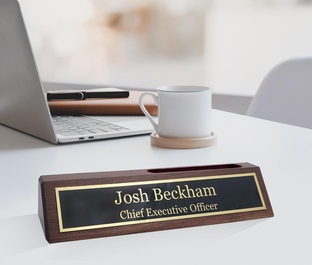 Business Wood Name Plate for Desk | Custom Desk Name Plate Personalized Gift for Office, The Perfect Engraved Name Plaque By Engraving International ENGRAVING INTERNATIONAL IF YOU CRAVE IT. ENGRAVE IT