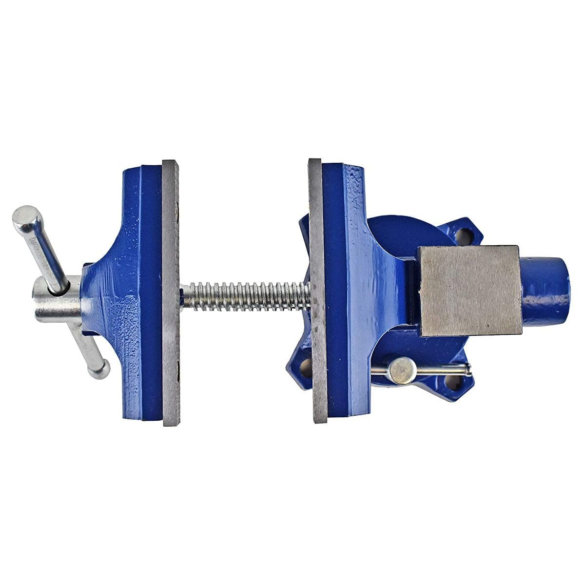 Yost Vises LV-4 Homeowner's Vise | 4.5 Inch Jaw Width with a 3 Inch Jaw Opening Home Vise | Secure Grip with Swivel Base | Blue Yost Vises
