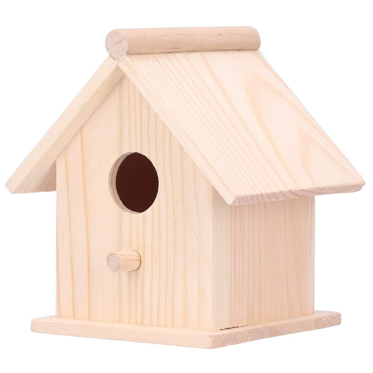 Bird Nests Decor Creative Ornament Bird House Wooden Outdoor Birds Nests Cage Garden Bird Feeder Box Solid Wood Bird Housewooden Small for Motheaten Yosoo