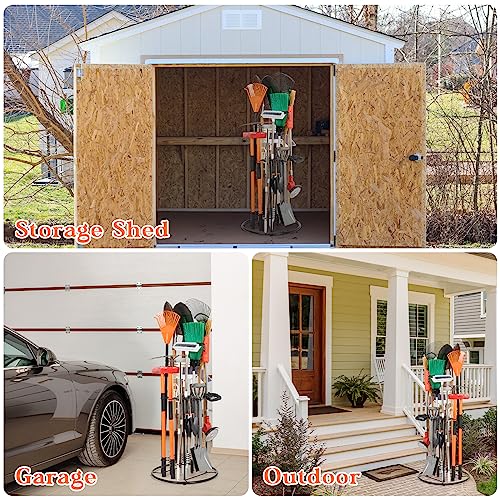 Garage Storage, Tool Storage Rack, Garage Organization, Organizes up to 40 Long-Handled Tools, Yard Tool Holder Organizer for Garage, Garden, Shed Kingarage
