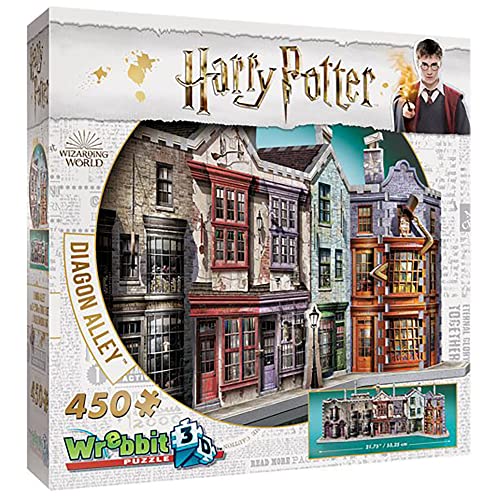 Wrebbit3D Harry Potter Diagon Alley 3D Puzzle for Teens and Adults | 450 Real Jigsaw Puzzle Pieces | Not Just an Ordinary Model Kit for Adults for Wrebbit