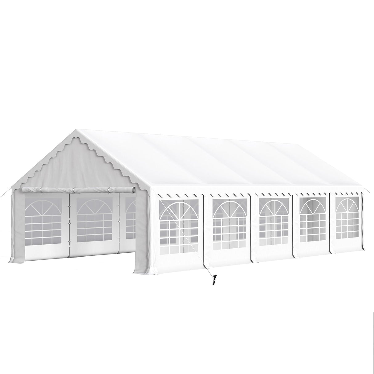 PHI VILLA 32'x16' Outdoor Heavy Duty Party Tent Large Commercial Canopy Wedding Event Shelter Carport with Removable Sidewalls & 4 Storage Bags for PHI VILLA