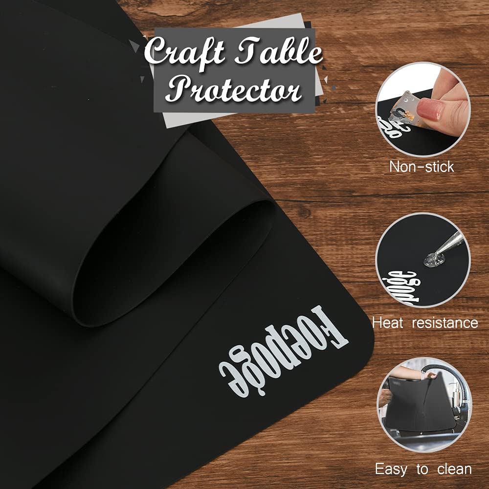 36.2" x 24" Extra Large Silicone Mat for Epoxy Resin, Nonstick Silicon Mats for Crafts Jewelry Casting, Non-Slip Kitchen Table Placemats for Foepoge