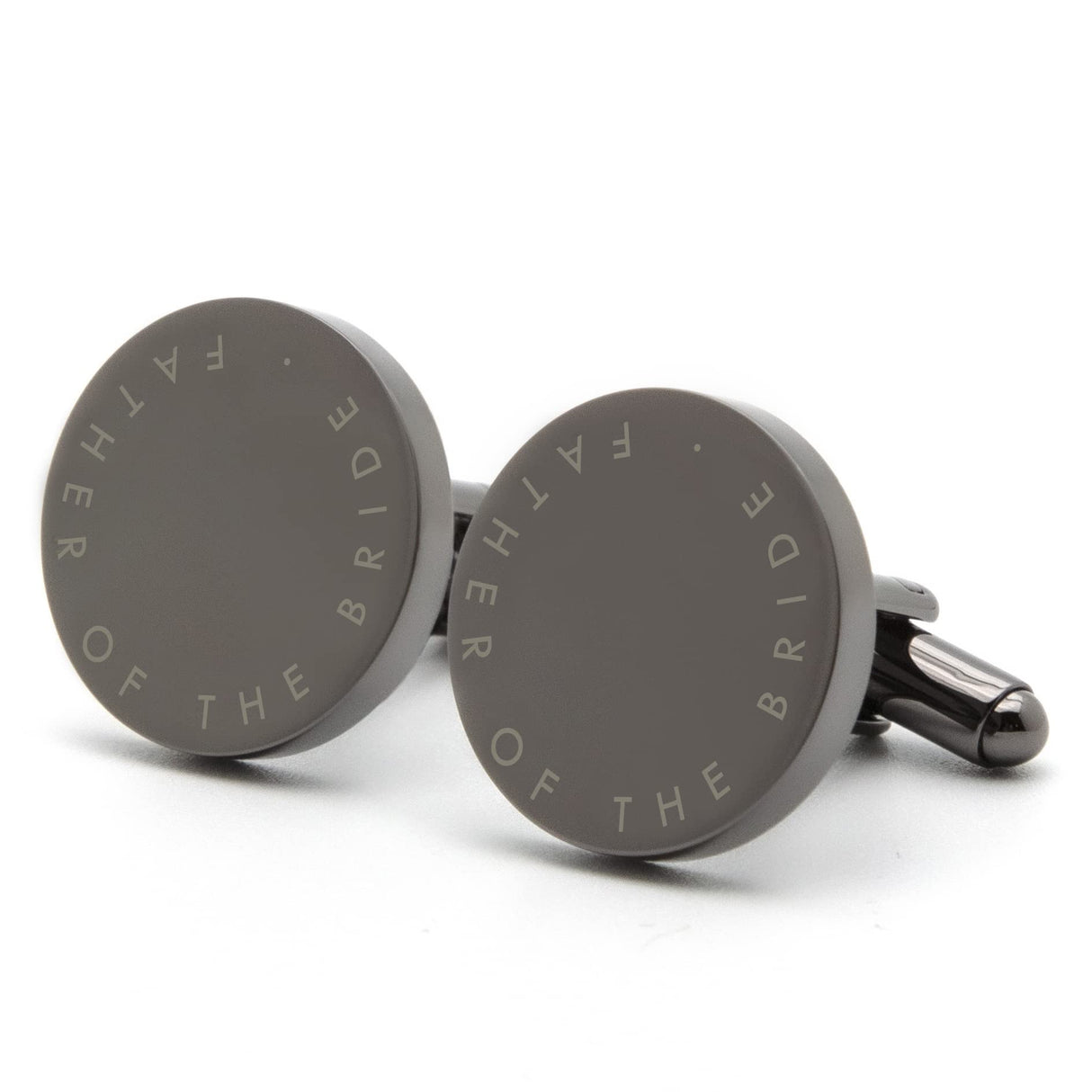 MUUJEE Cufflinks with Engraved Wood Gift Box (Father of the Bride) MUUJEE