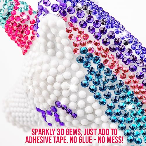 GirlZone Bling Up Unicorn Money Bank Gem Art Kit, Create Diamond Art for Kids with Over 4000 Gems and 2 Stylus for Diamond Painting Kids, Creative GirlZone
