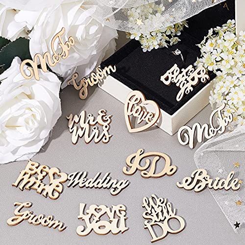 OLYCRAFT 130pcs Wooden Word Cutouts Wood Word Signs Unfinished Wood Cutouts for Arts Crafts DIY Decoration OLYCRAFT