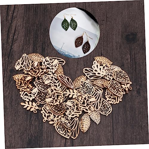 COHEALI 50pcs Wooden Gift Tag Unfinished Wood Shapes Wood Cutouts to Paint Wooden Craft Shapes Wood Cutouts for Crafts Wood Cutout Shapes Wooden COHEALI
