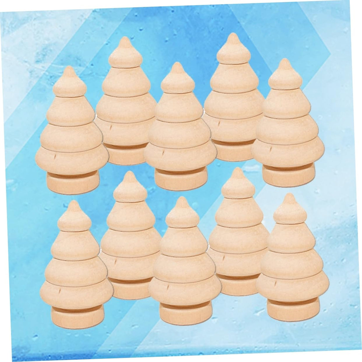 ABOOFAN 10pcs Christmas Tree Wood Ornaments Tree Pegs Wooden Tree Decor DIY Wooden Dolls to Paint Wood Toy Wood Christmas Trees for Crafts Unfinished ABOOFAN