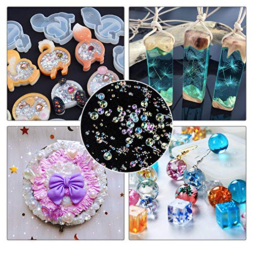 OIIKI 225g UV Resin Bubble Beads, Mini Transparent Colorful Beads, No Hole Tiny Beads, Coloful Resin Supplies Accessories for Resin Molds Resin OIIKI