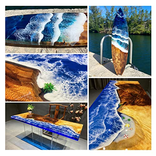 OYOOWOOA Deep Pour Epoxy Resin 4 Gallons Kit 2:1 Liquid Resina Epoxica Transparente Crystal Clear Casting Resin for Garage Floor River Tables Live OYOWOOA